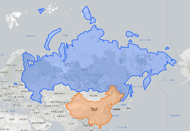 今までずっと騙されてた 地図ではわからない 本当の国の大きさ