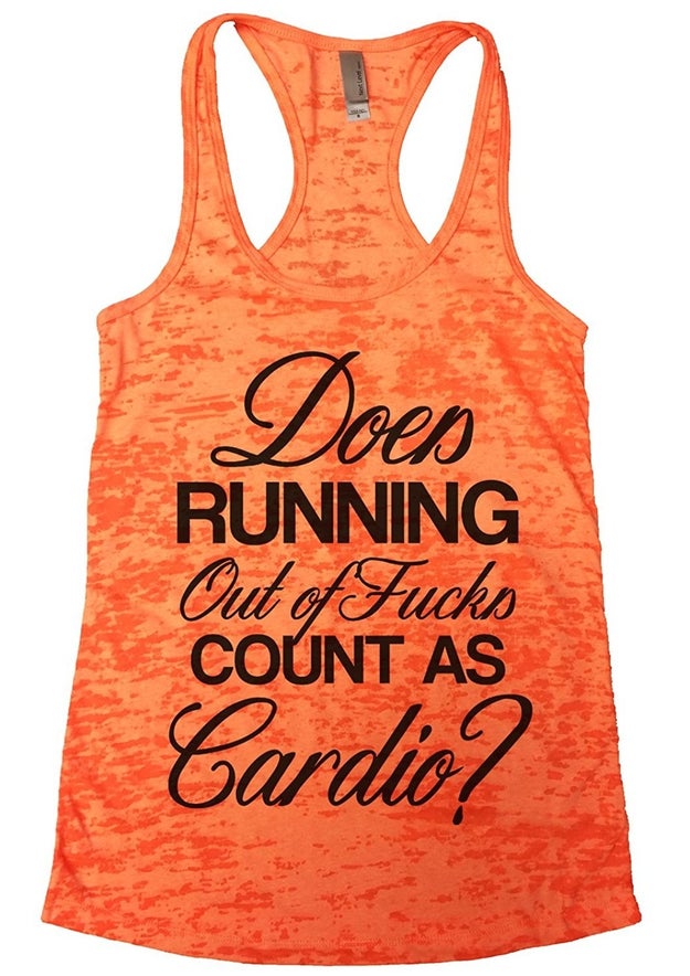 A racerback tank that has your execise regimen down pat.