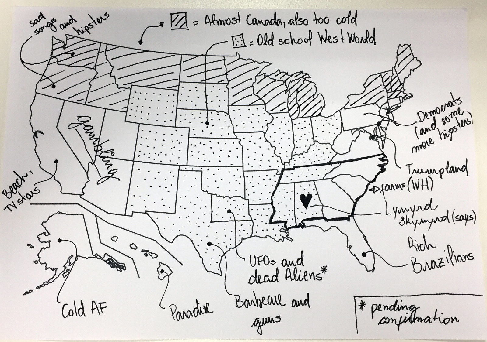 A Bunch Of Brazilians Labeled An American Map And It's Pretty Fucking Funny