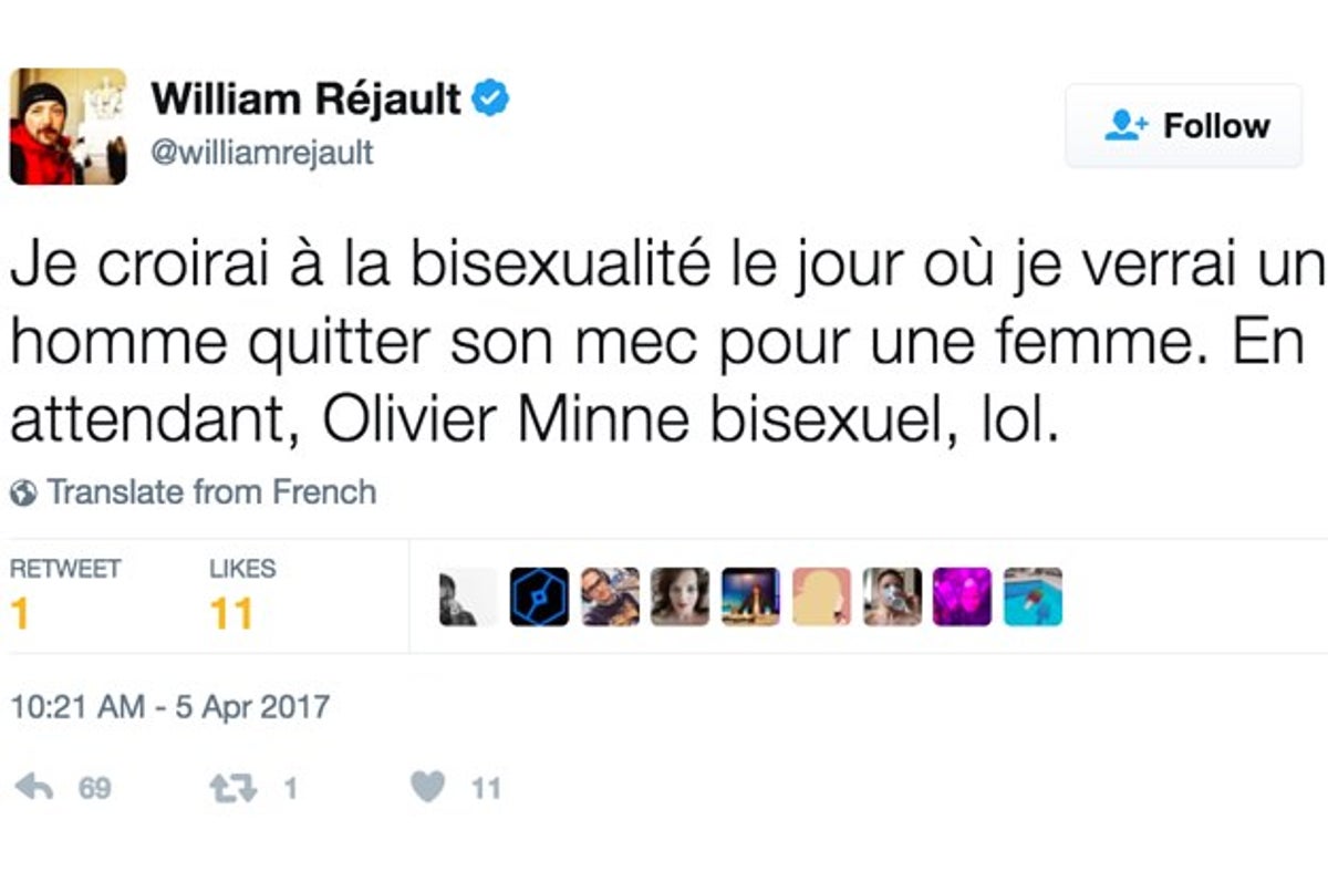 Ce tweet sur le fait de ne pas «croire à la bisexualité» a énervé pas mal  de monde