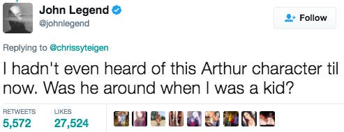 So The Basically Official Arthur Twitter Just Called Out John Legend