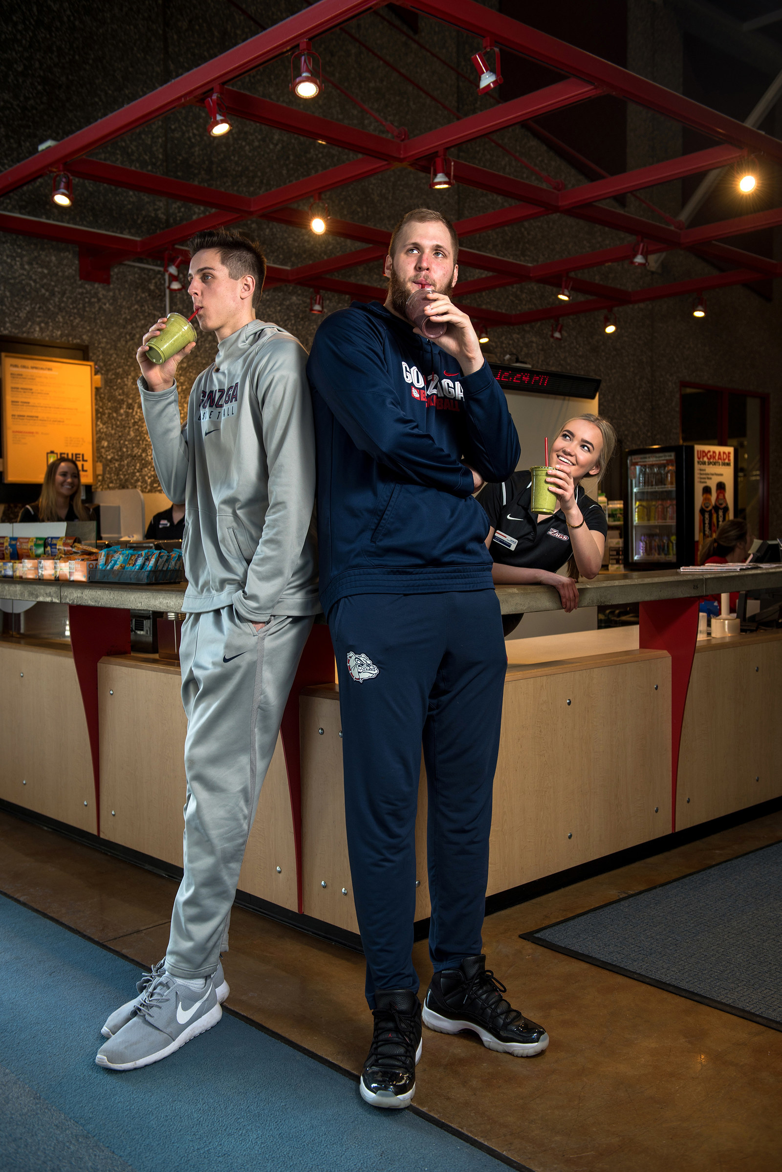 By giants, we mean our 7-foot members of the Gonzaga Basketball team, which fought for the NCAA championship this year. Those men can EAT. Learn what our Athletics team does to support these Zags (Zack Collins and Przemek Karnowski).