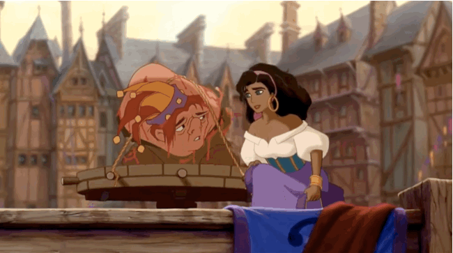 "No era un gran fan de la película cuando era niño, pero ahora es mi película Disney favorita por su música, animación y el trasfondo de las minorías que se revelan contra sus opresores. Como hombre homosexual, volví a ver la película y al instante me encantó el personaje de Esmeralda mucho más que antes y me sentí identificado con ella, especialmente durante 'Dios ayude a los marginados'". — Anthony Helfrich, Facebook