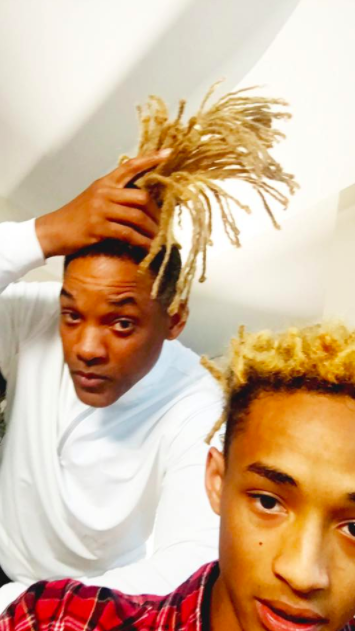 As you might remember, Jaden's dad Will cut all of his hair off last month in preparation for filming his new movie Life in a Year, and he, uh, saved it.