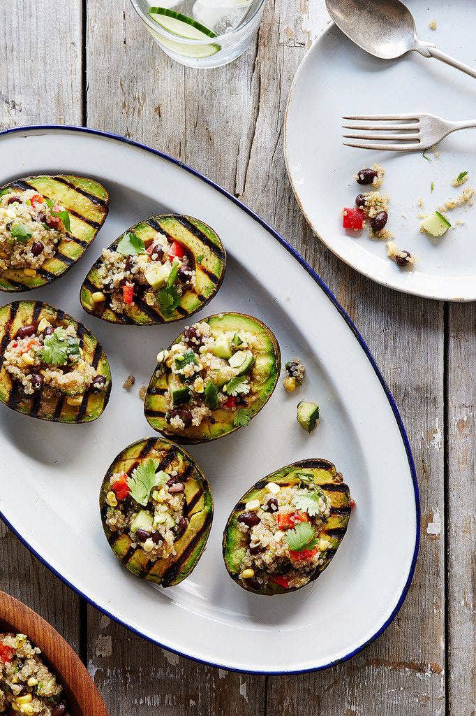 Move over pineapple, avocados are the new go-to fruit for grilling. Serve them on a burger, fill 'em with a summer grain salad, or eat them as is! Get the recipe here.