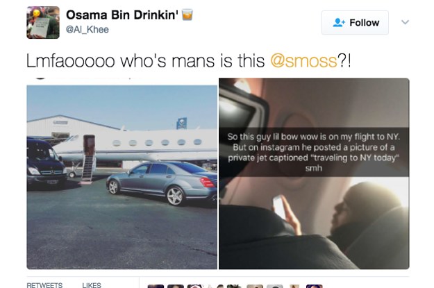 An Alleged Picture Of Bow Wow On A Plane Has Manifested Into An Epic Meme