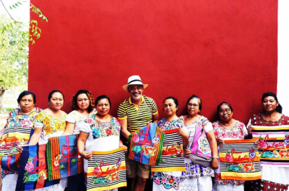 He travelled to Mexico to work with Taller Maya, a studio brand that partners with artisans from the Yucatan Peninsula who create authentic pieces with history cultural value.