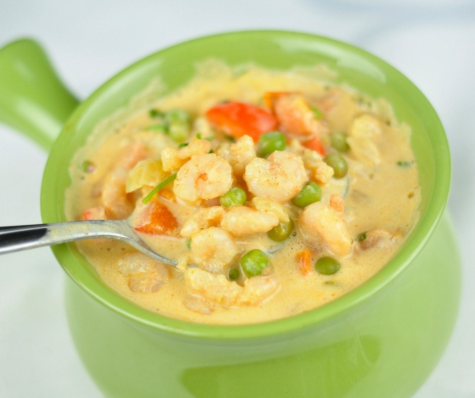Shrimp soup with coconut milk is a creamy and delicious soup with shrimp, coconut milk, and vegetables.