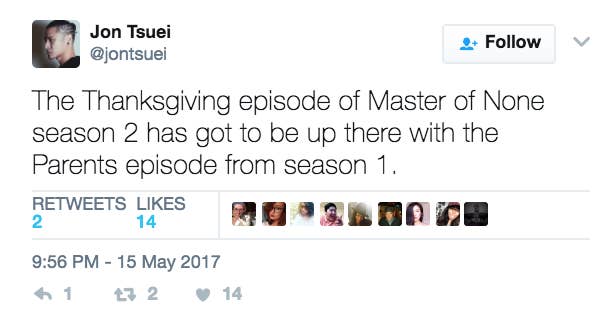 People Are Getting Super Emotional Over The Thanksgiving Episode Of Master Of None