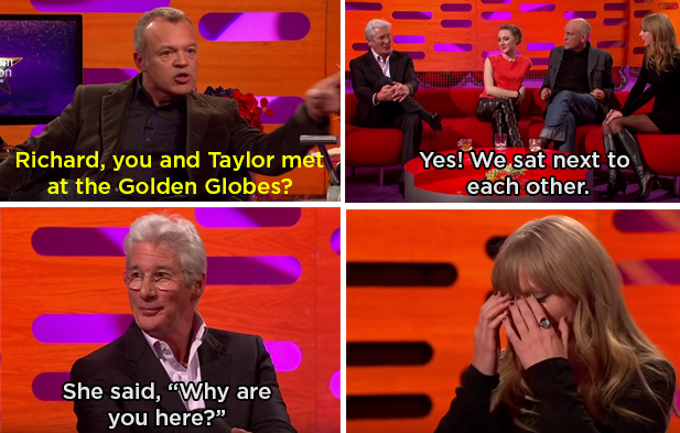 When Richard Gere called out Taylor Swift for not knowing who he was: