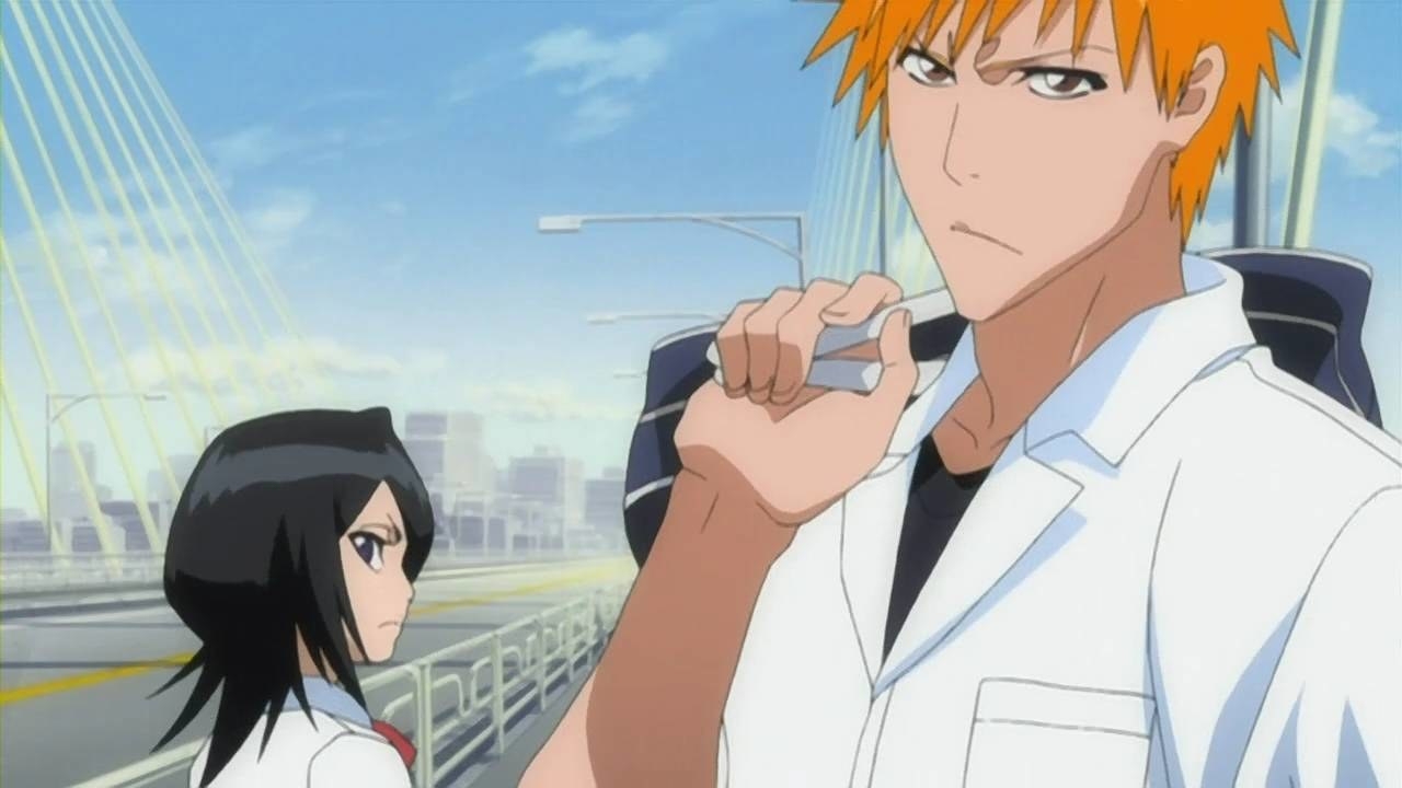 I would have to say Bleach, it's very long and popular with just a lit...