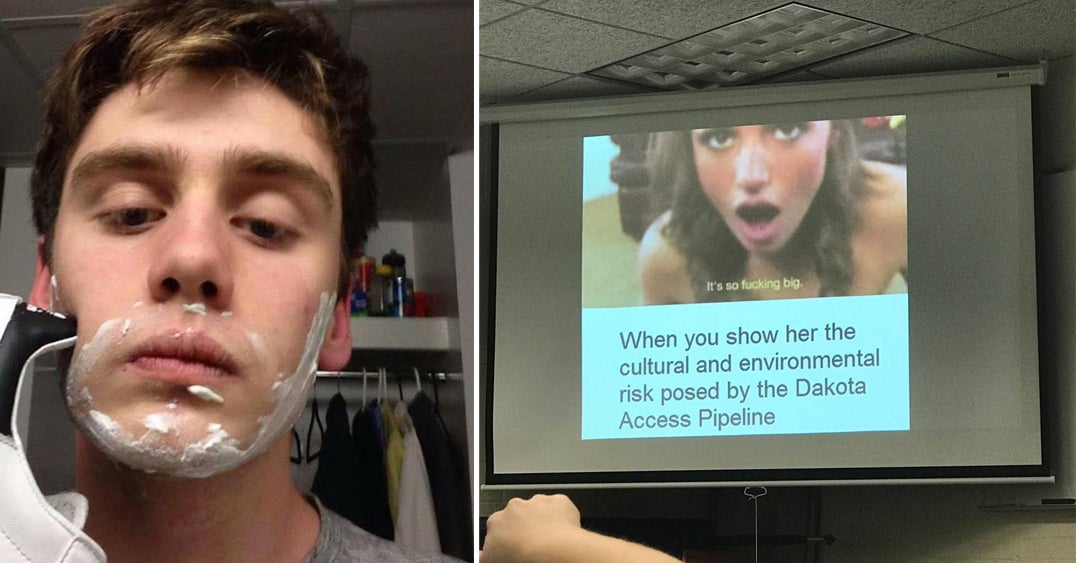 College Porn Meme - This Guy Used A Porn Meme For A College Presentation On DAPL And No One  Knows How To Feel
