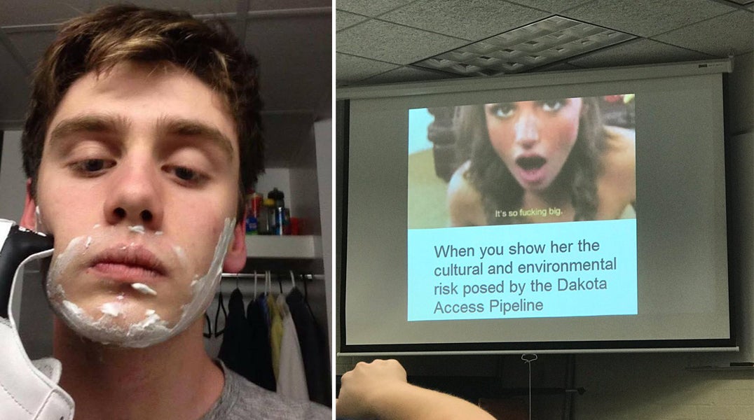 Husband Watches Porn Meme - This Guy Used A Porn Meme For A College Presentation On DAPL ...