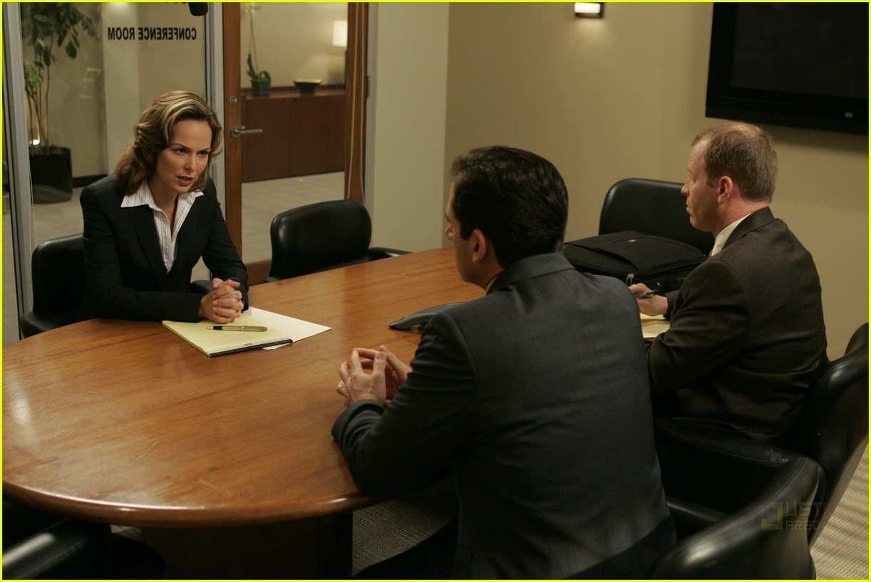 Michael tries to get a raise from Jan but he has to bring Toby with him. While negotiating Michael acts like a child before finally getting the raise.