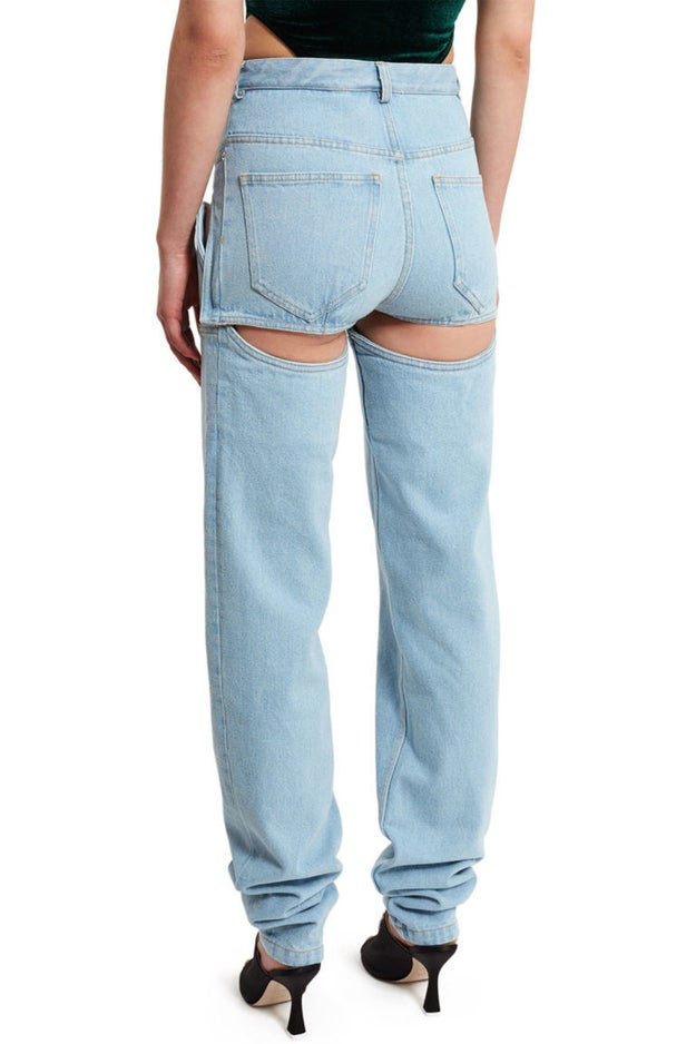 So what's the deal with them? Welp, they're jeans that detach and turn into shorts.