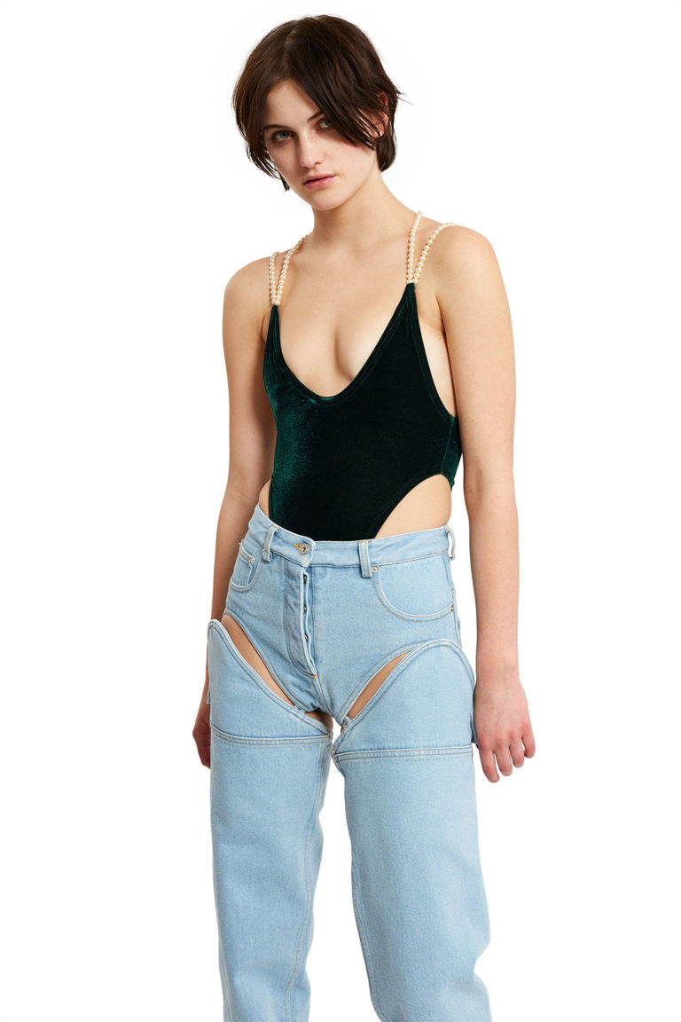 jeans with straps called