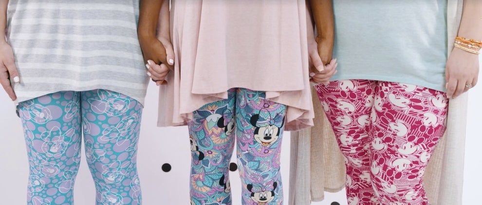 LulaRoe One Size 0-12 OS Pink Tween Leggings Disney Villains Snow