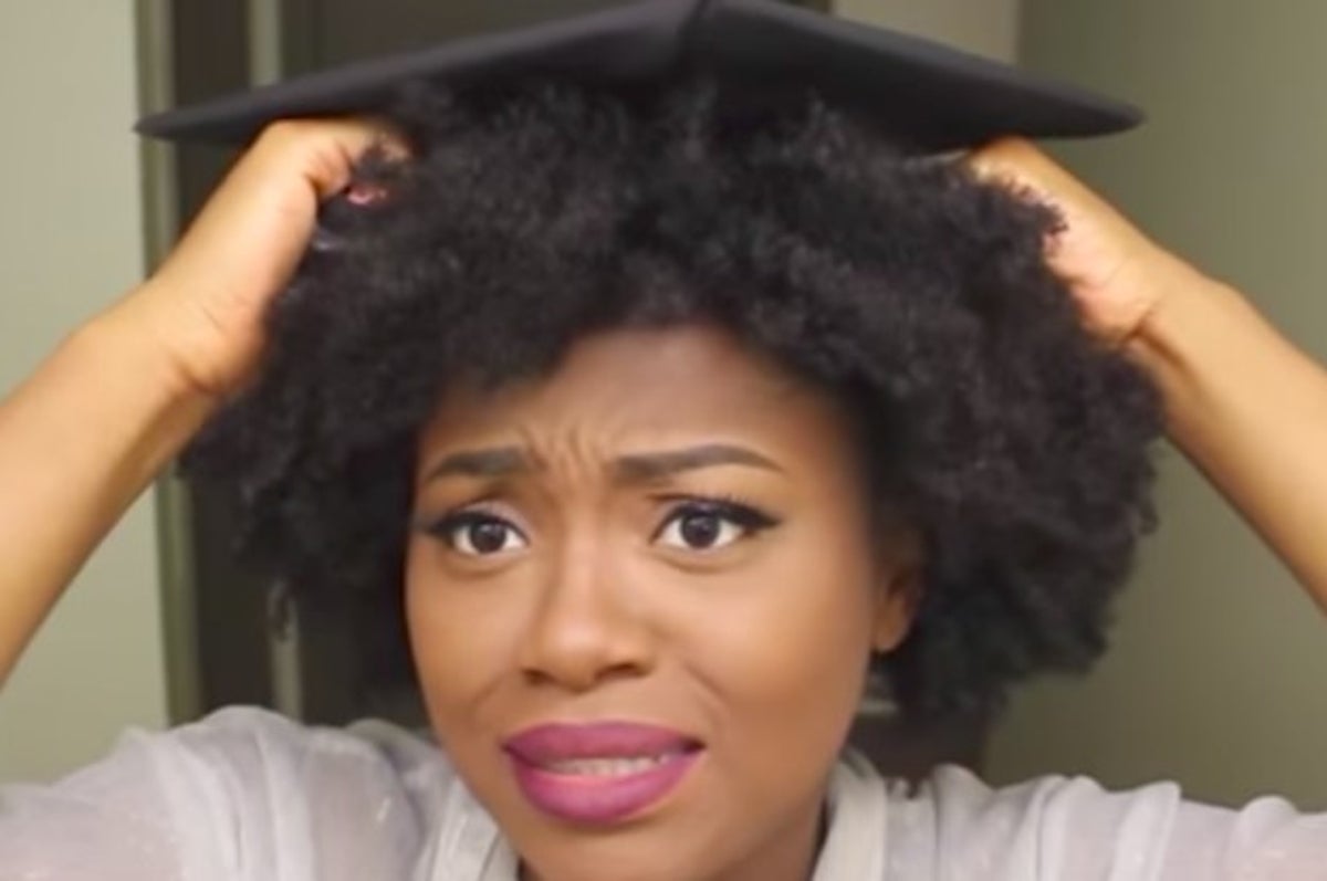 This Student Just Shared An Insanely Easy Way To Wear A Graduation Cap Over  Big Hair