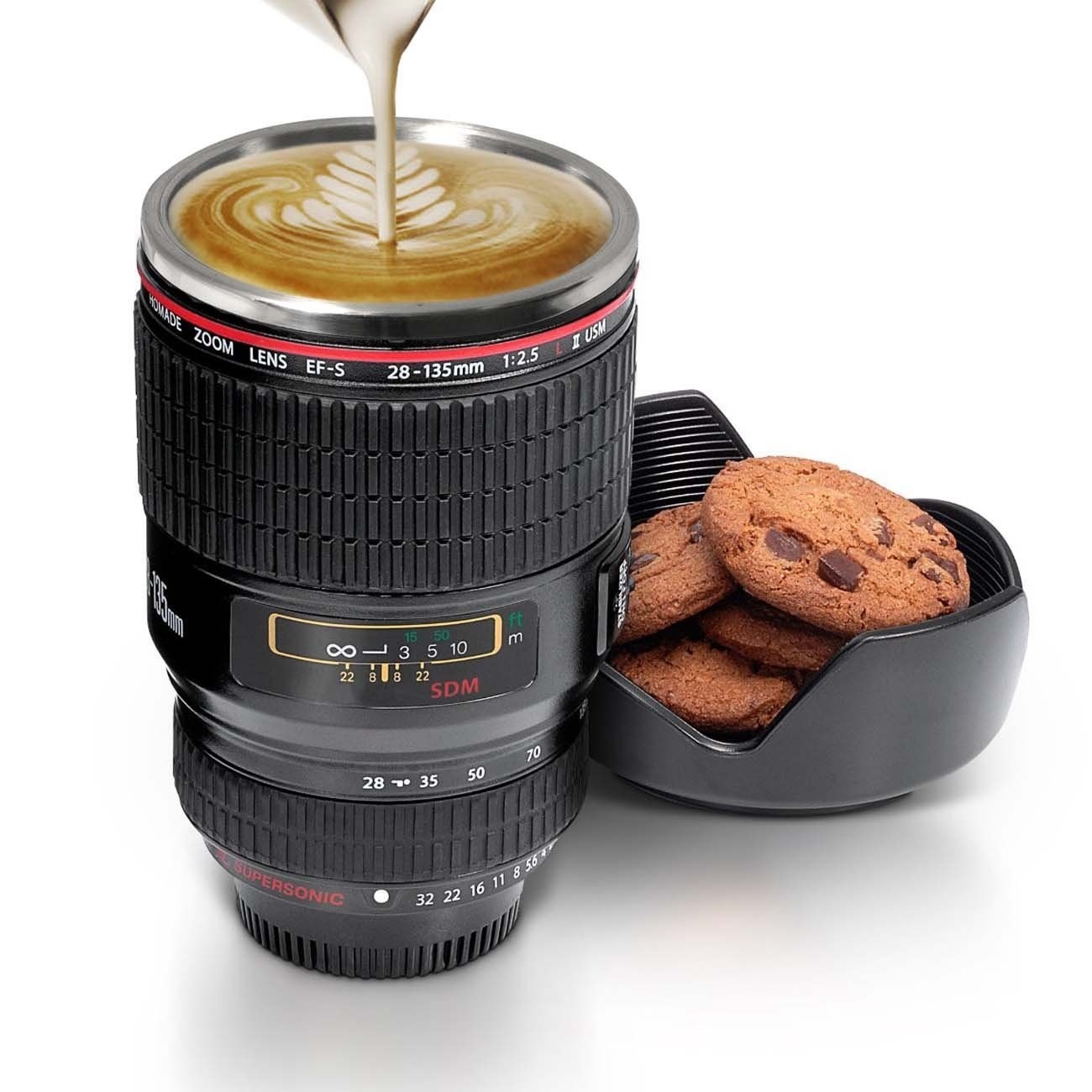 Promising review: "Such a cool mug! I love the lid because it doubles as coaster, container, and lid to keep liquid warm and from spilling when in the car. The interior is stainless steel and double walled so the beverages, whether hot or cold, stay at the right temperature. The packaging is excellent because it makes a superb gift especially for people who like photography. It is also a great conversation piece. I have had this mug for less than a week, and have received a ton of comments on it as I leave it on my office desk."– Mr. SkyPrice: $16.99.