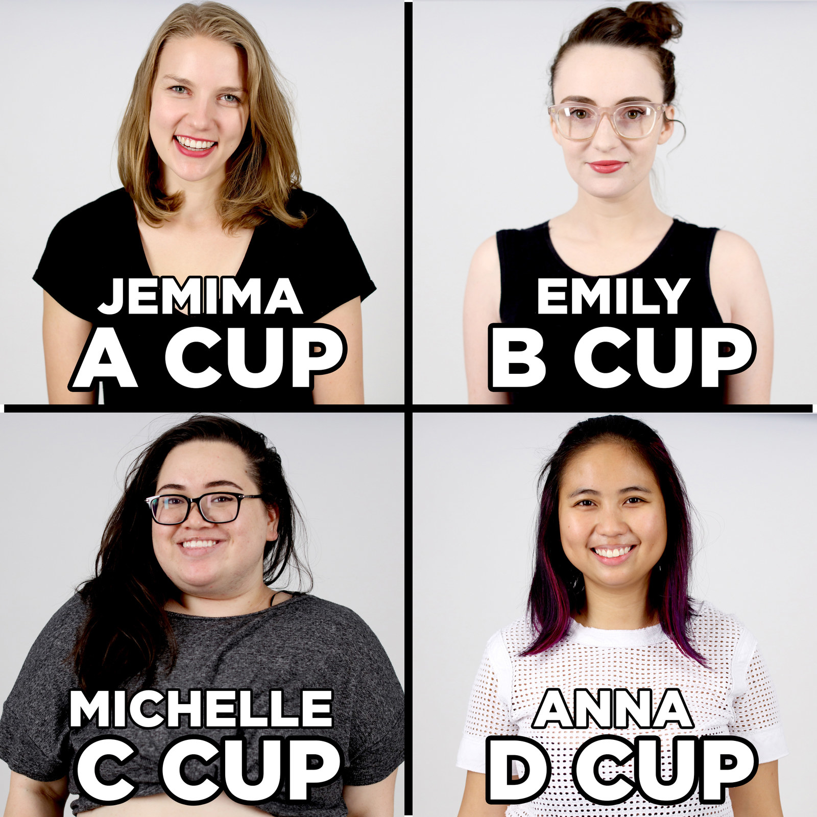 Look like this. D Cups vs c Cups. A Cup d Cup. A B C Cup. A Cup vs c Cup.