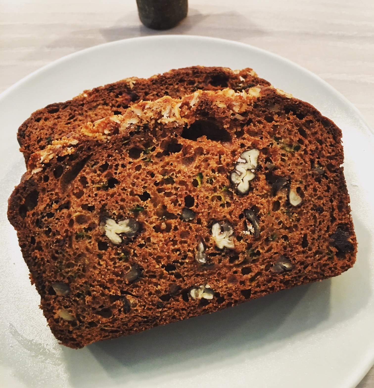 Made with grated zucchini and apple sauce, the Zucchini & Pecan Loaf is speckled with medjool dates and pecan in every bite.