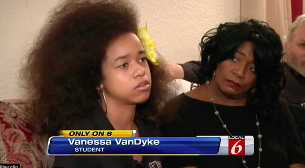 When this student was told to cut her hair or leave her private school.