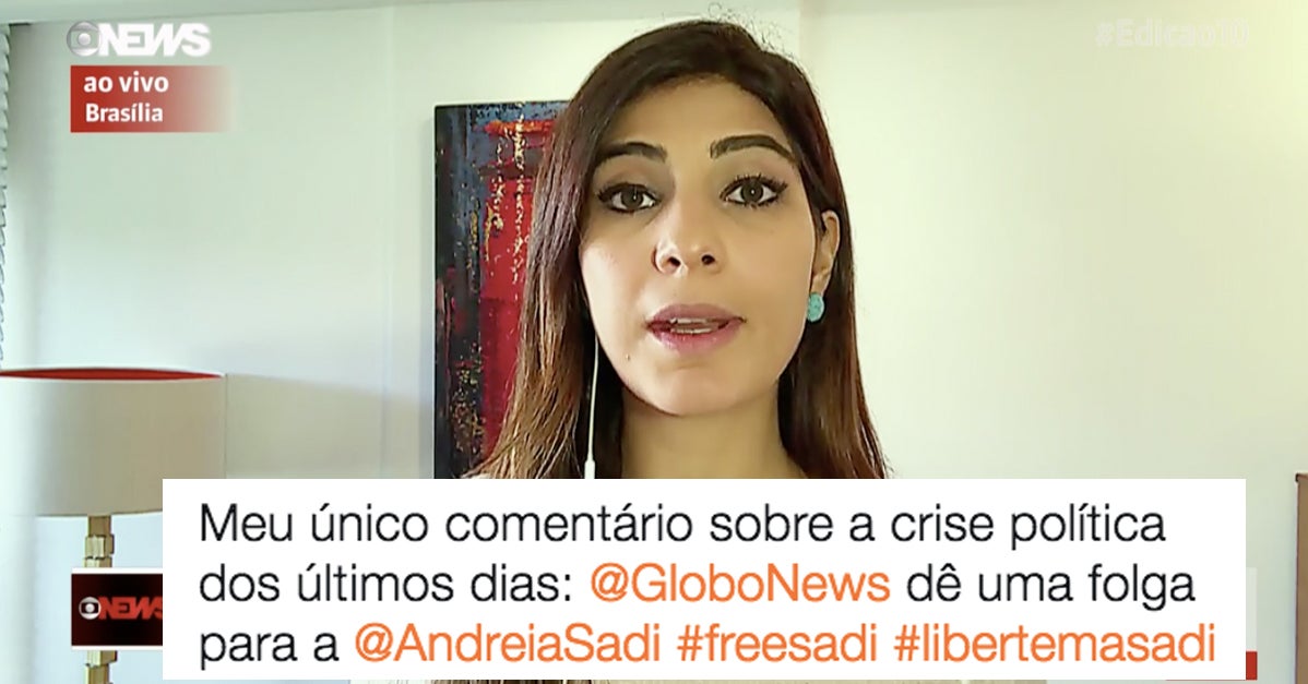A repórter Andréia Sadi ganhou uma hashtag pedindo sua ...
