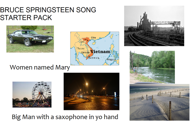 This incredibly accurate Bruce Springsteen starter pack.