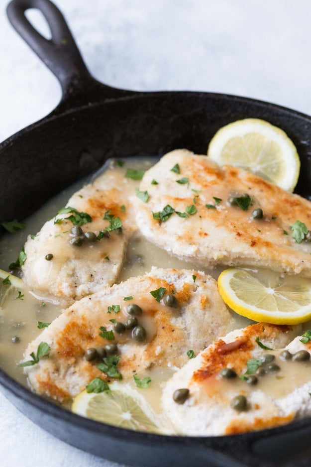 One-pan chicken piccata