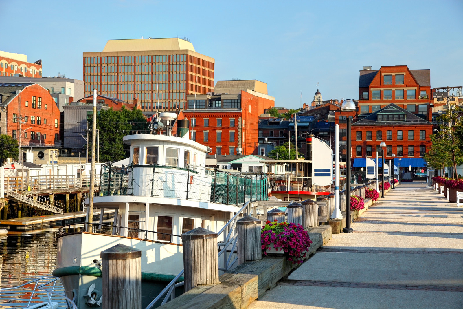 The harbor in Portland, Maine.