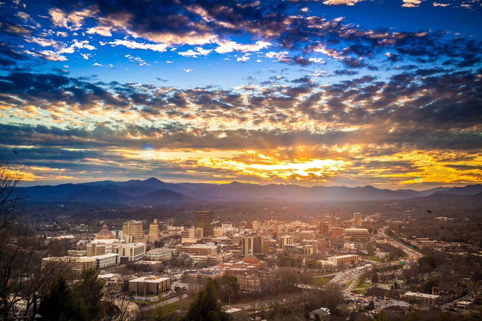 The Asheville skyline.