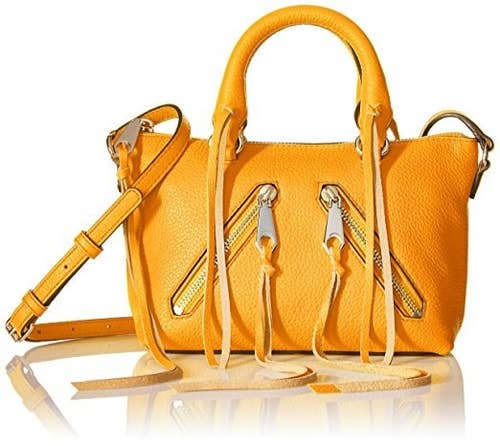 Diese Rebecca Minkoff Micro Bag ist perfekt für den täglichen Gebrauch in Gelb und Blau