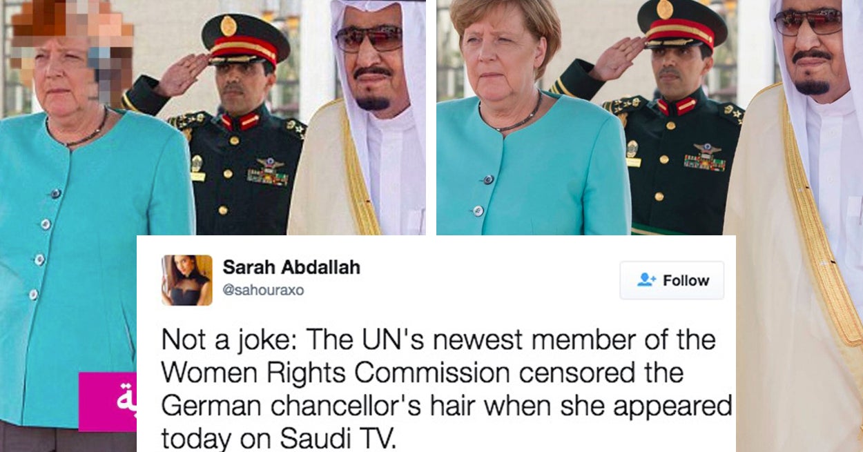 A Lot Of People Think Saudi TV Censored Angela Merkel's Hair, Except They Definitely Didn't