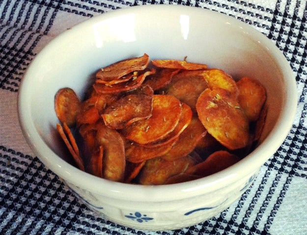 Rosemary and sea salt sweet potato chips