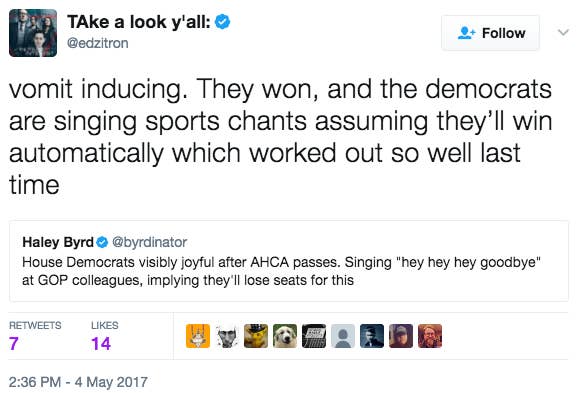 Democrats Sang Na Na Na Na Hey Hey Hey Goodbye To Republicans After They Repealed Obamacare