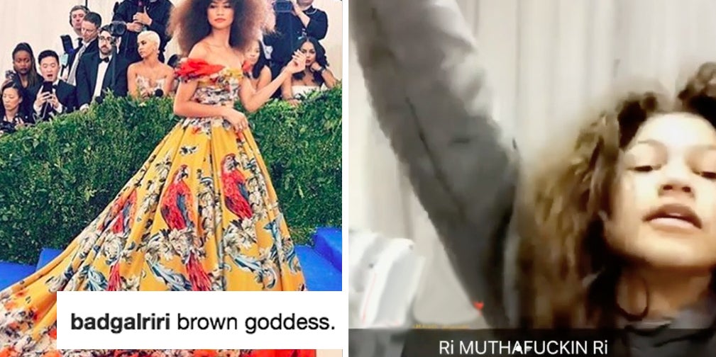 Zendaya S Reaction To Rihanna Acknowledging Her Is The Purest Thing You Ll See All Day