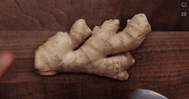 Unlike peelers, spoons are able to gently peel ginger without removing half the root.