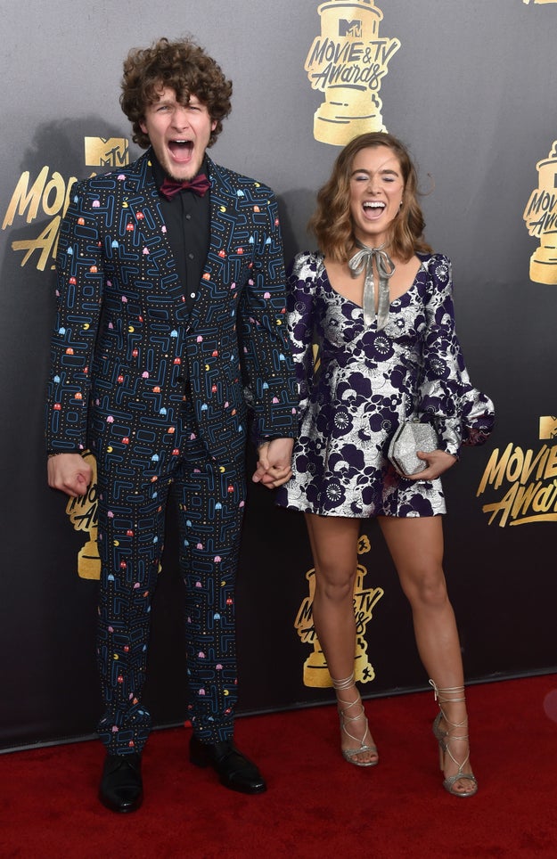 Notice anything about the print of Brett's suit?