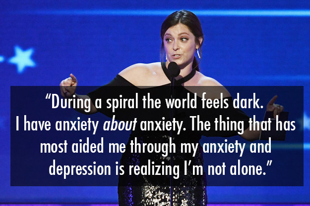 Rachel Bloom has spoken up about depression and anxiety, and how seeing a psychiatrist has helped her.