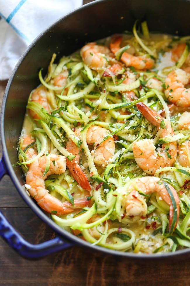 This light and zesty take on classic shrimp scampi comes together in half an hour. Get the recipe.
