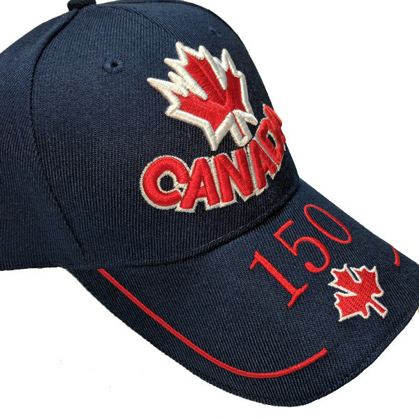 Canada 150th Anniversary Red & White Maple Leaf Stitched & Embroidered Baseball Cap