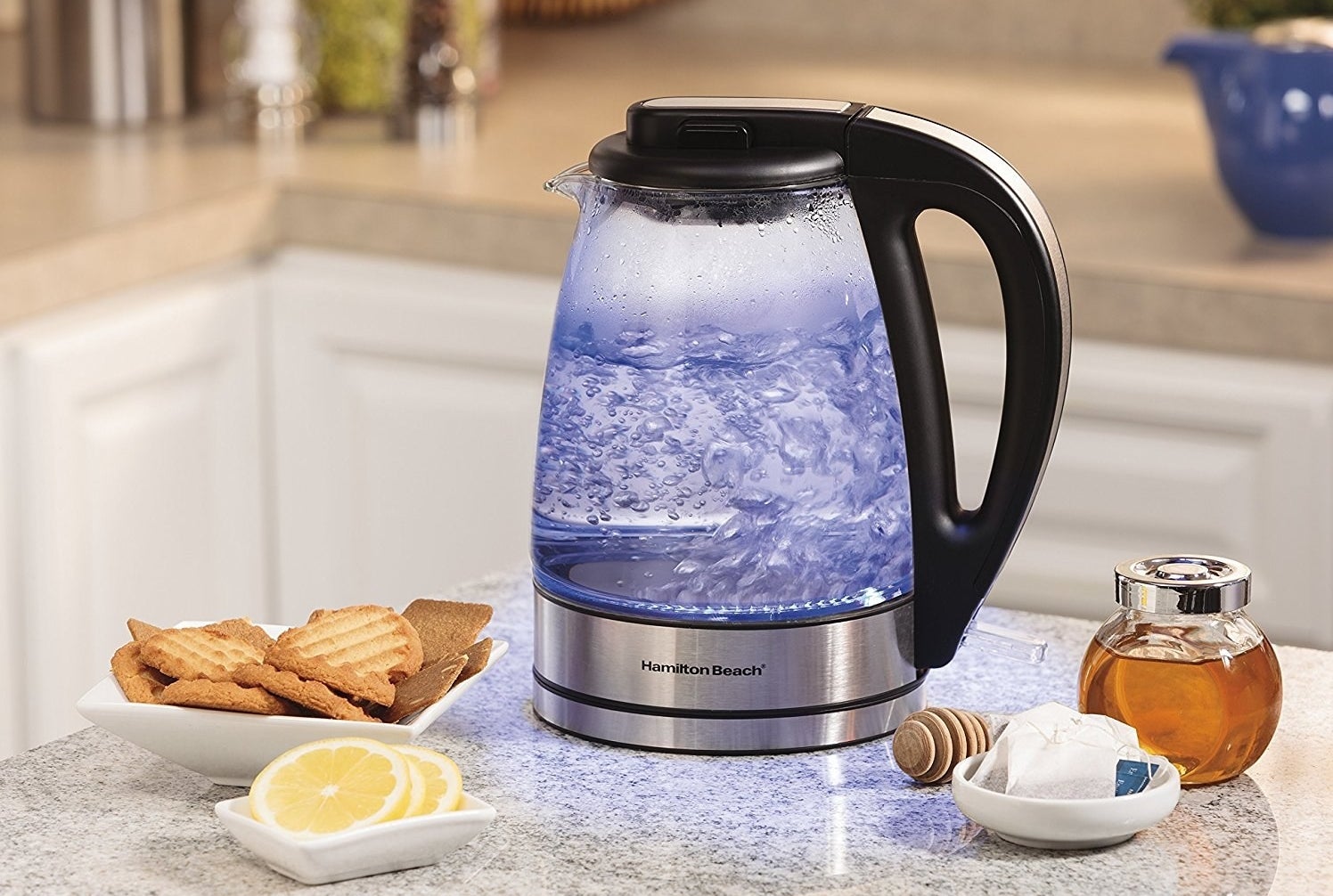 Promising Review: "I have owned this kettle for a year now and have used it one to two times daily. It has never rusted or pitted. I like that it will quickly boil water for my French press coffee, and I can also manually stop it before it reaches boiling point for my herbal tea." —TexasPrice: $26.54