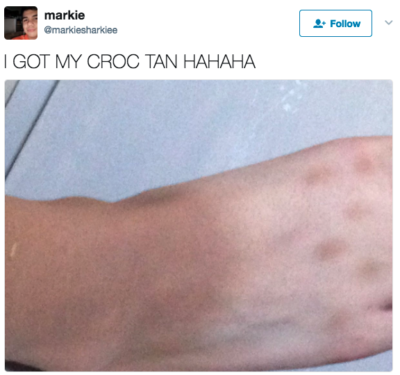 croc tan marks