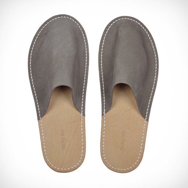 Your dad isn't a flip-flops guy. He deserves some luxe leather slippers.