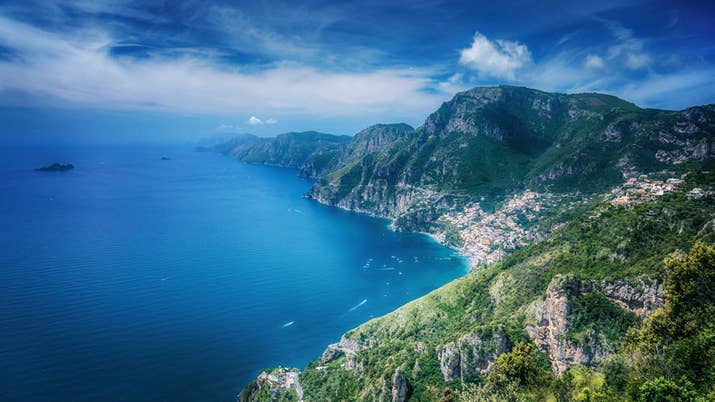 Italy’s Amalfi Coast, shown in the movie