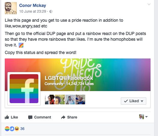 how to react with gay flag facebook