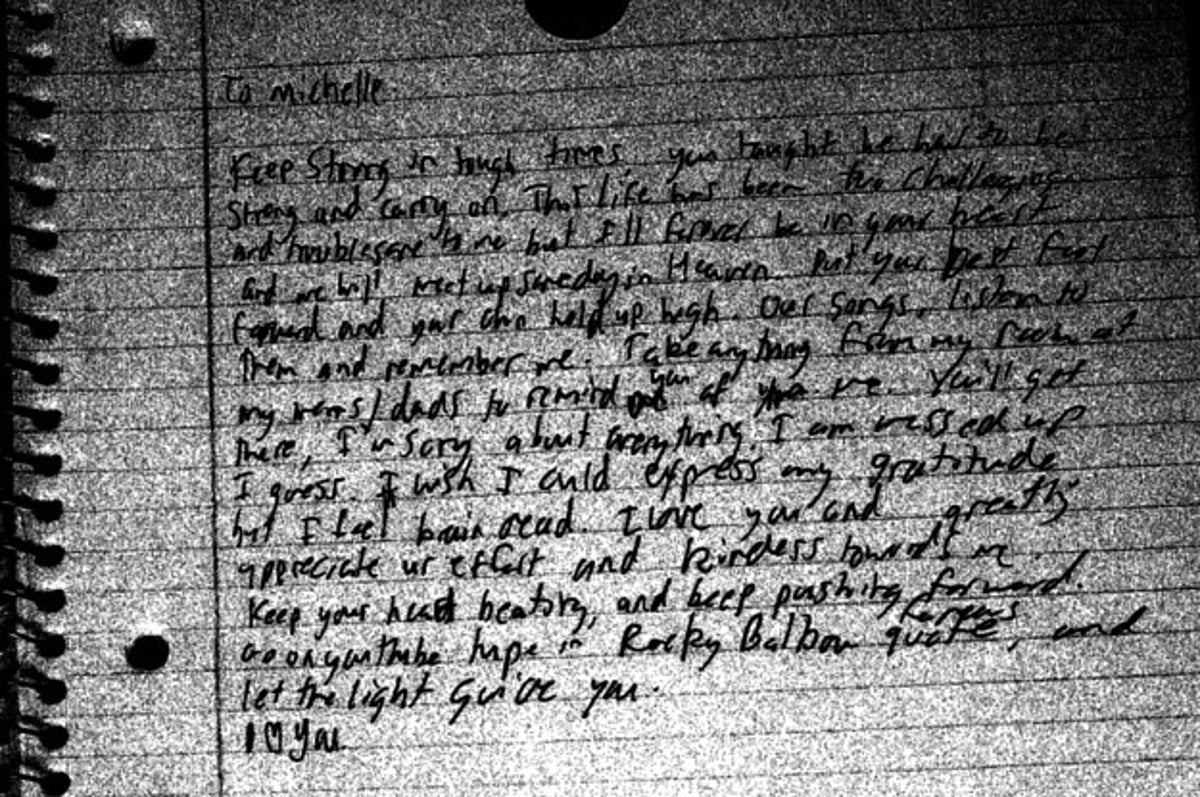 Court Releases The Suicide Note A Teen Wrote To The Girlfriend Who