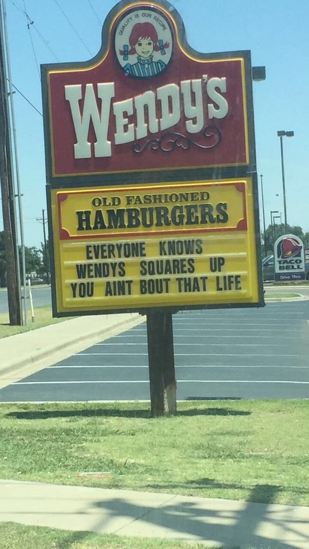 Obviously, Wendy's clapped back even harder with this sign.