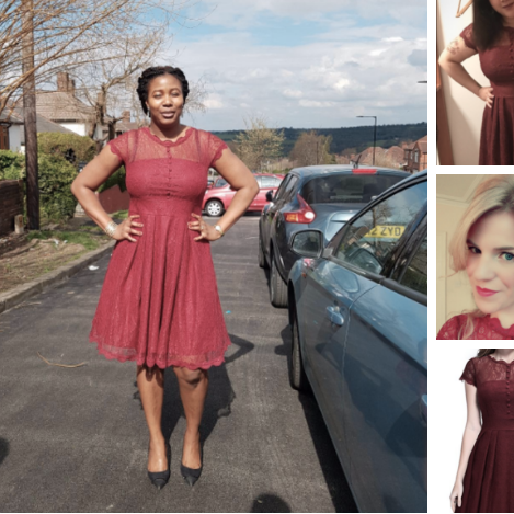 cute dinner dresses for ladies Cute Satin Lace Short Prom Dress,A-Line Party Dresses – jkprom main image 1