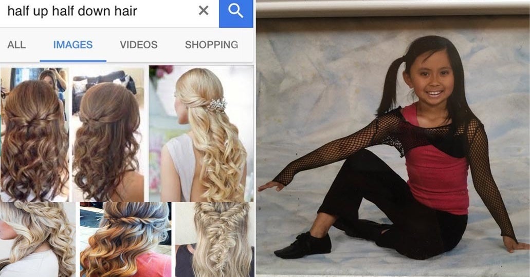 This Mom's Literal Interpretation Of “Half Up, Half Down” Hair For Her Daughter Has People Crying This Mom's Literal Interpretation Of “Half Up, Half Down” Hair For Her Daughter Has People Crying